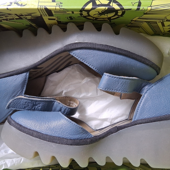 Fly London Blue Women's Flats - Picture 4 of 8